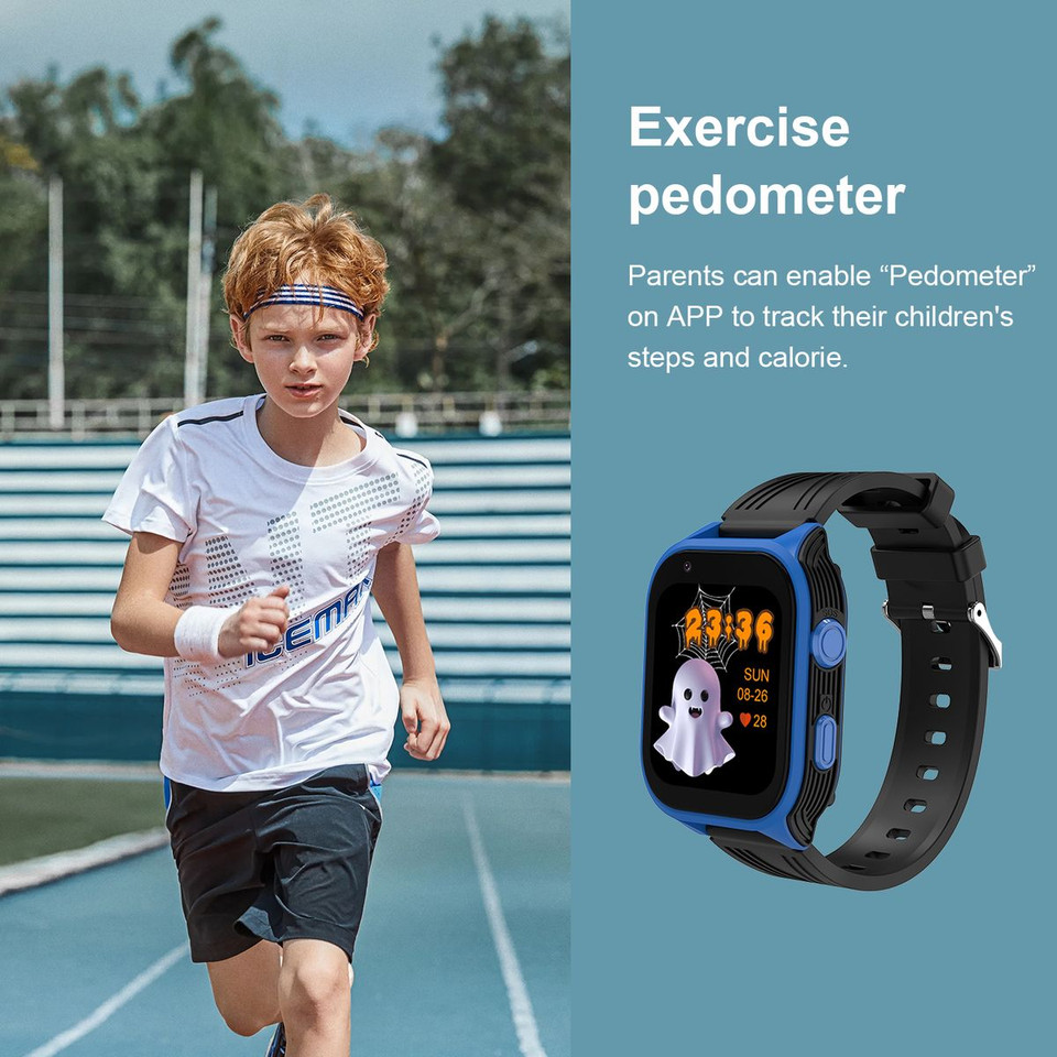 4G Kid Smartwatch GPS Video Call 1.83inch Screen With Camera SOS Function Color Green With Night Light product image