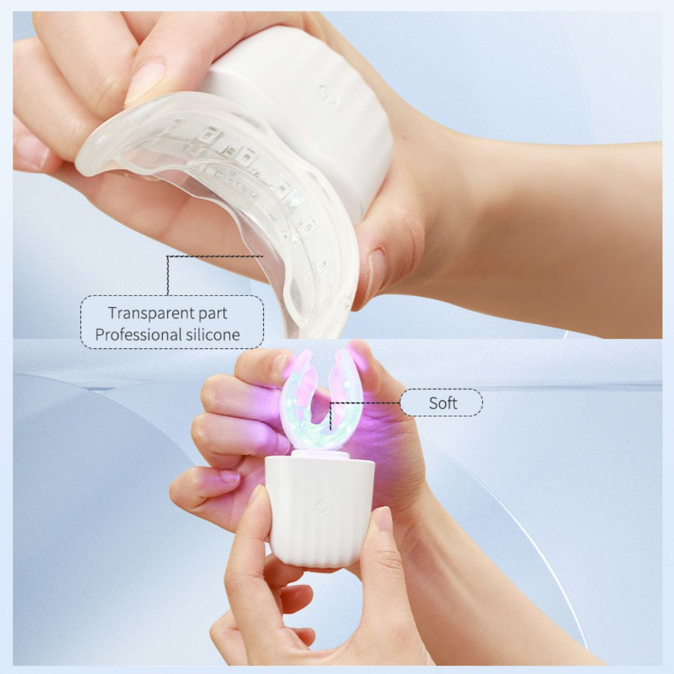 Electric Toothbrush U-Shaped Ultrasonic Silicone 360 Degrees Automatic Toothbrush for Home Use, Whitening Massage Toothbrush product image