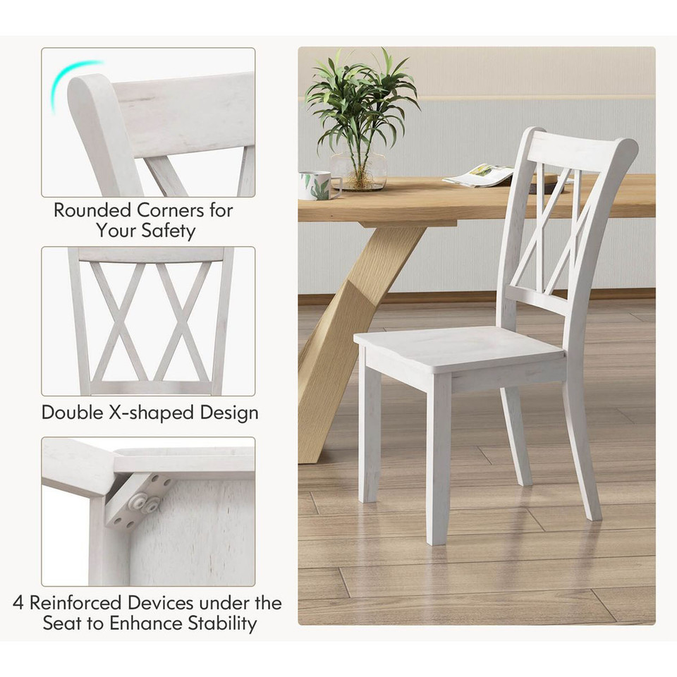 Farmhouse Wooden Dining Chairs (Set of 2) product image