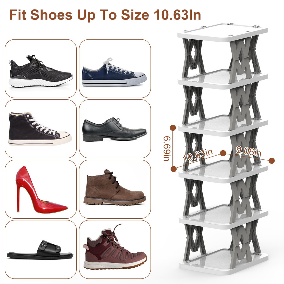 NewHome™ 6-Tier Narrow Shoe Rack product image