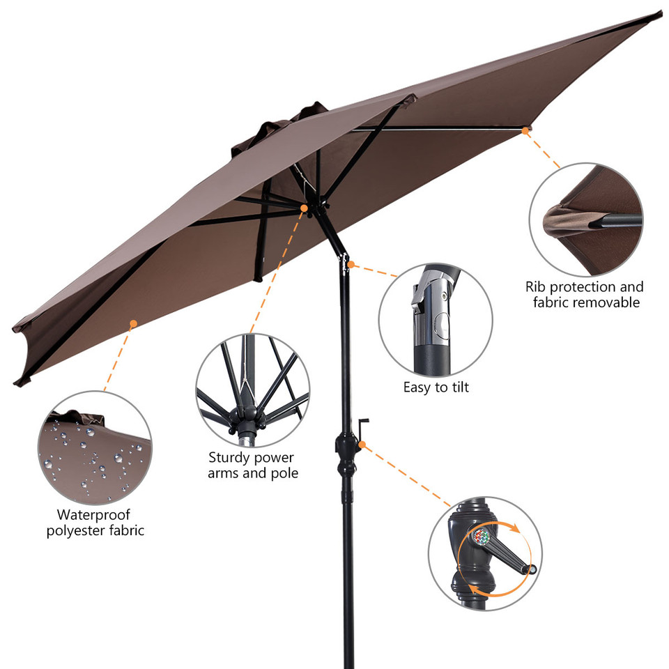 Goplus 9ft. Market Steel Patio Umbrella product image