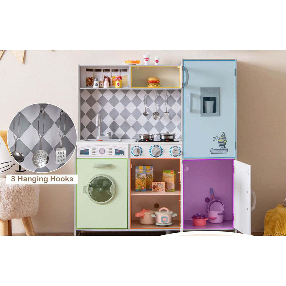Pretend Play Kitchen for Kids with Real Sounds & Lights product image