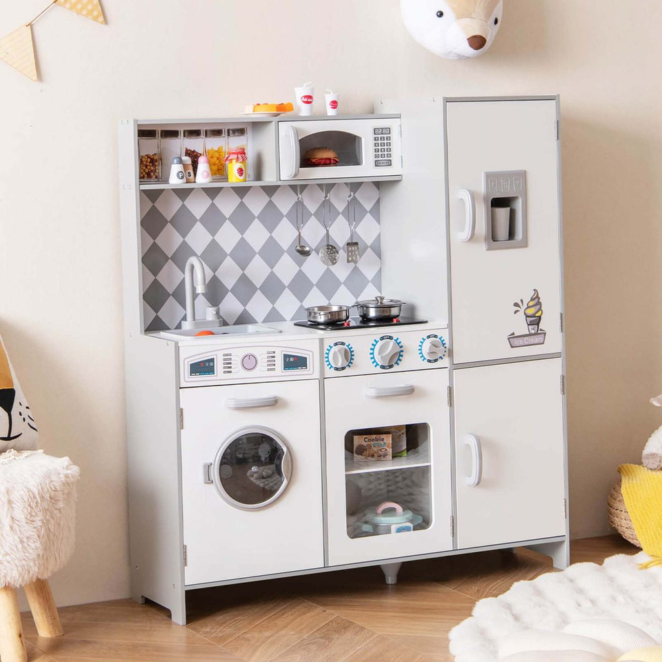 Pretend Play Kitchen for Kids with Real Sounds & Lights product image