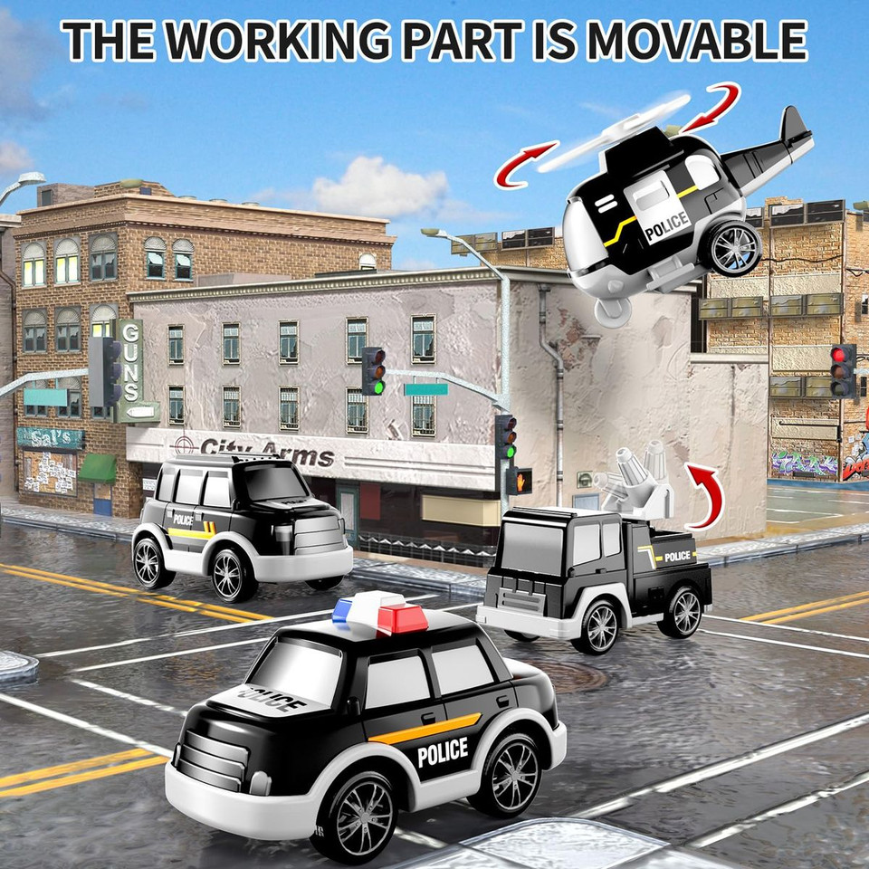 Toddler Police Truck Toys for Age 3+ Boys,5-in-1 Police Truck Toy for Toddlers,Truck Toys for Kids,Christmas Birthday Gifts for Girls Age 3+ product image