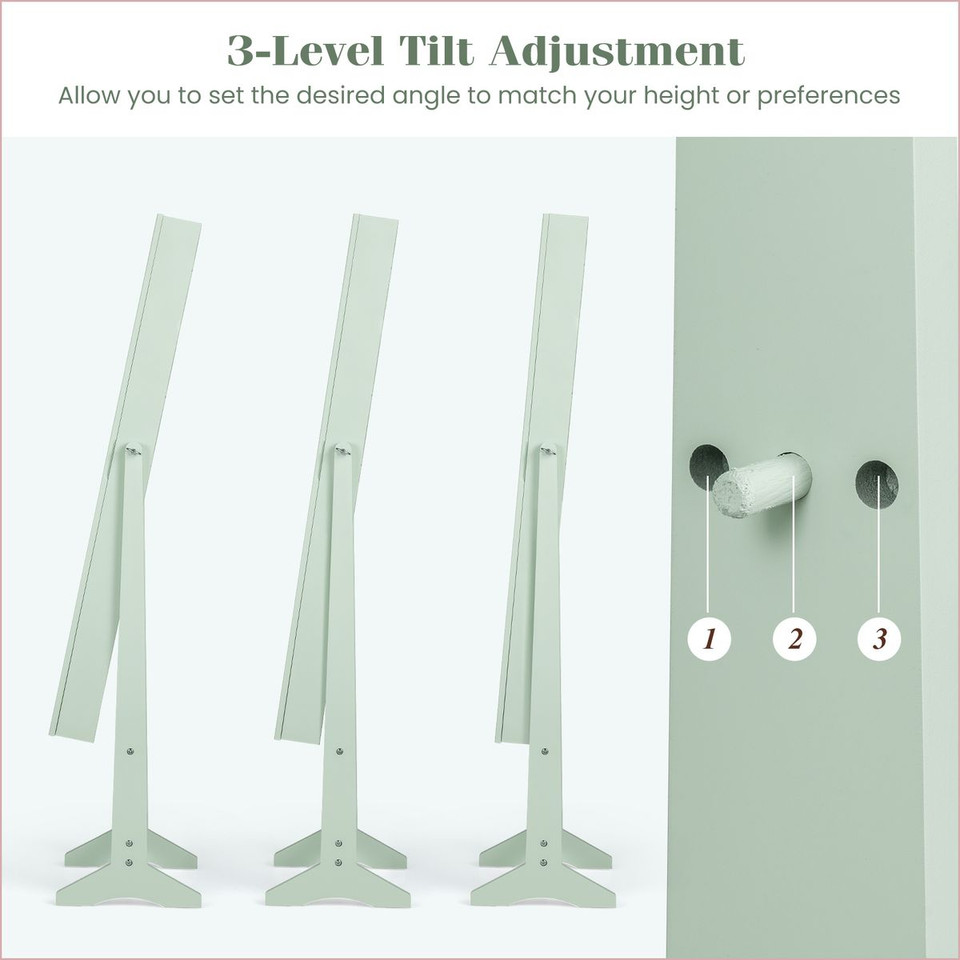 Mirrored Standing Jewelry Cabinet Storage Box product image