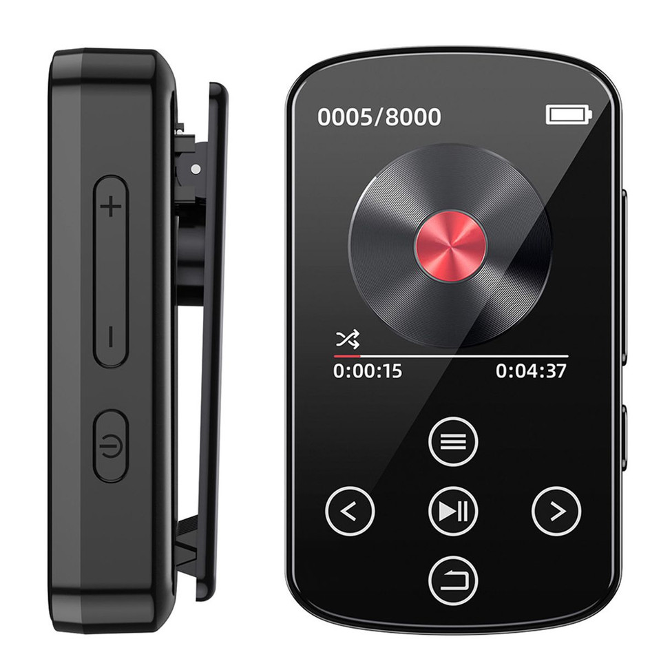 Portable 1.5 inch Bluetooth Mp3 Music Player Back Clip Built in Speaker Voice Recording Video Player FM E-book Photography 32GB product image