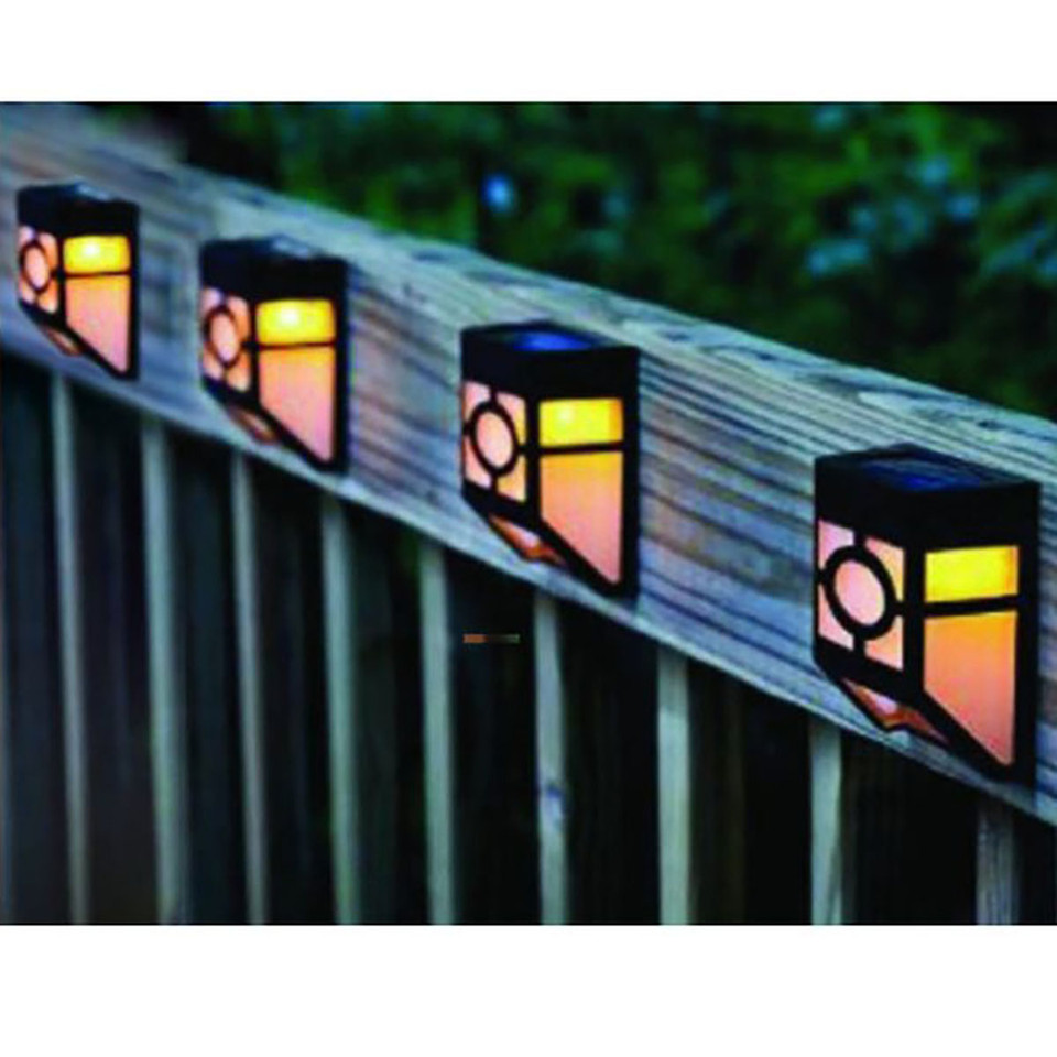 LED Solar Powered Garden Fence Light (4-Pack) product image