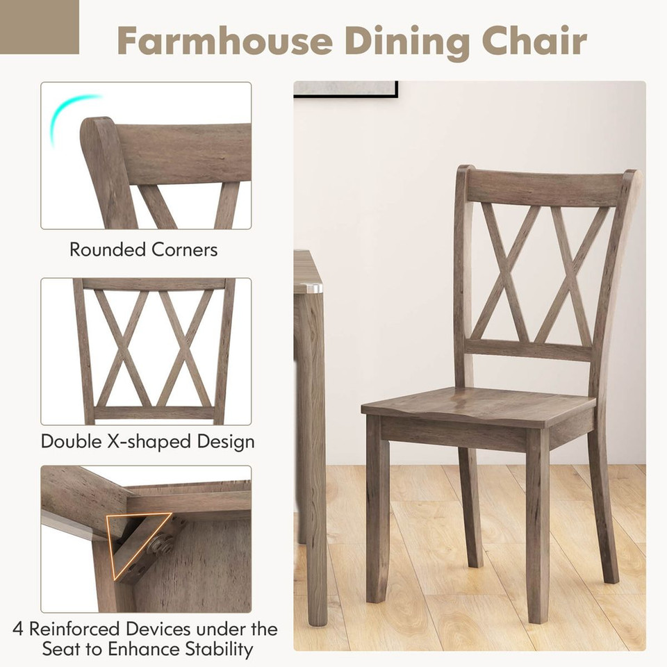 Wooden Farmhouse Dining Chairs (Set of 2) product image