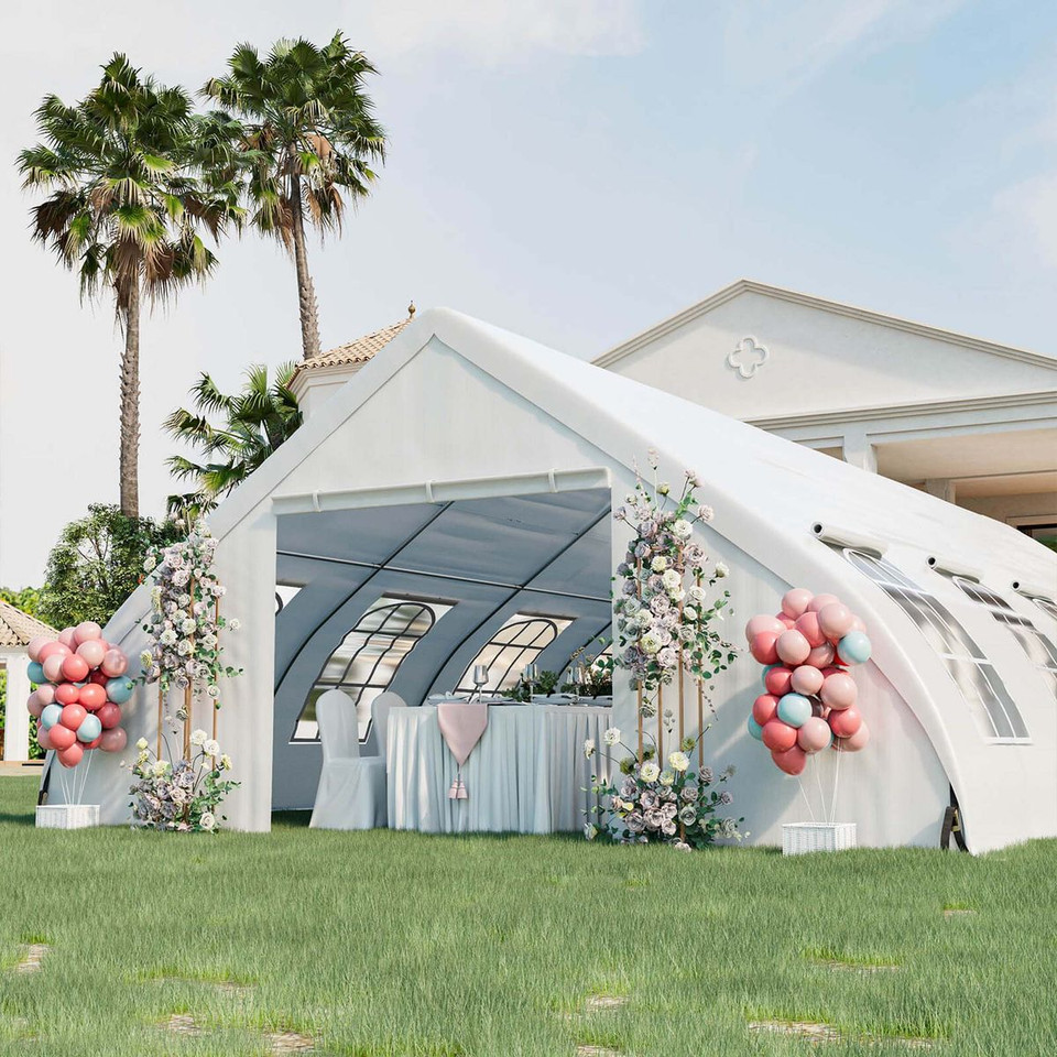 20 x 40-Foot Peach-Shaped Party Tent Canopy with Zipper Doors product image