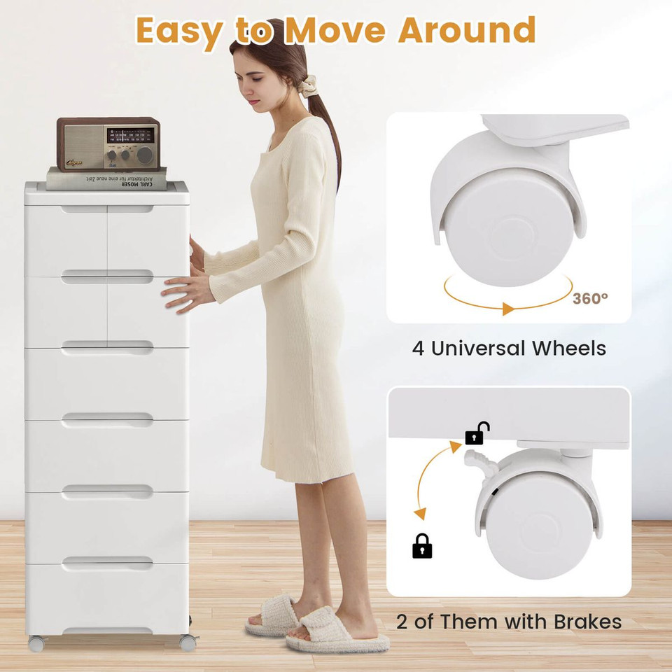 7-Drawer Rolling Storage Cabinet (1 or 2-Pack) product image