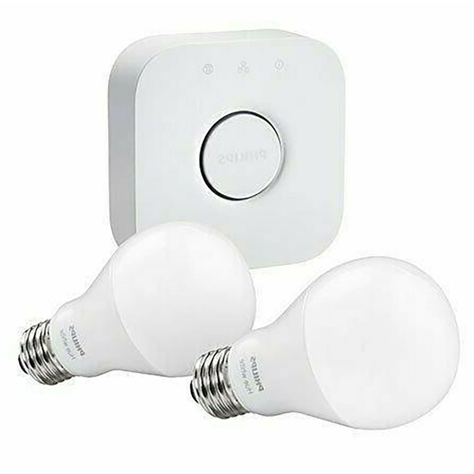 Philips® Hue White A19 60W Equivalent Dimmable LED Smart Light Bulb Starter Kit product image