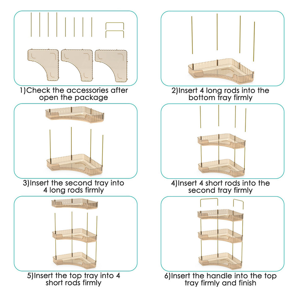 3-Tier Bathroom Corner Shelf  product image