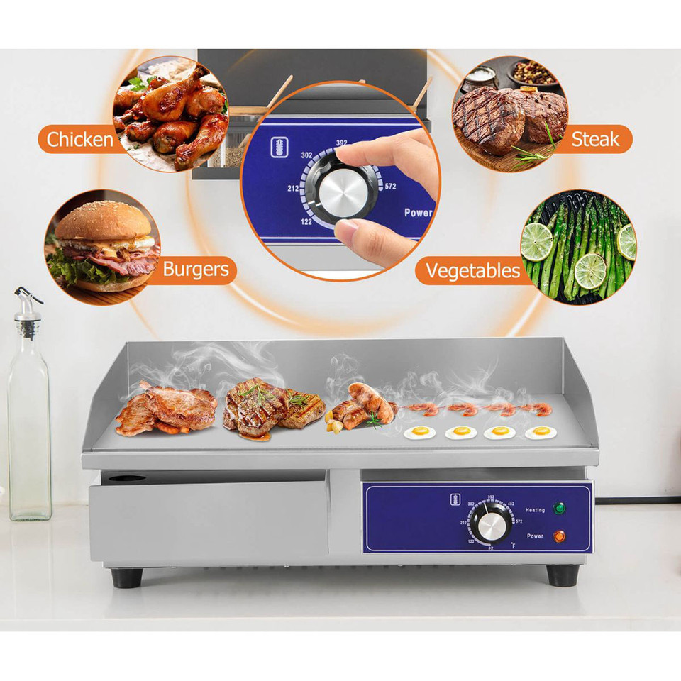 2000W Commercial Stainless Steel Grill with Adjustable Temp Control product image