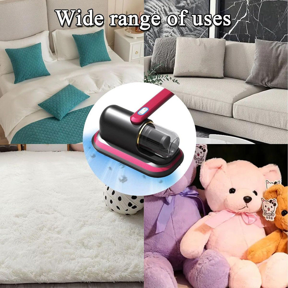 Cordless UV Bed Vacuum Cleaner, Handheld Deep Mattress Vacuum Cleaner, Effectively Cleans Bedding, Sofas, Carpets and Other Fabric Surfaces product image