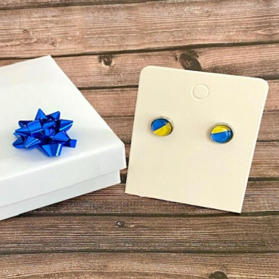 Stand with Ukraine Stud Earrings product image