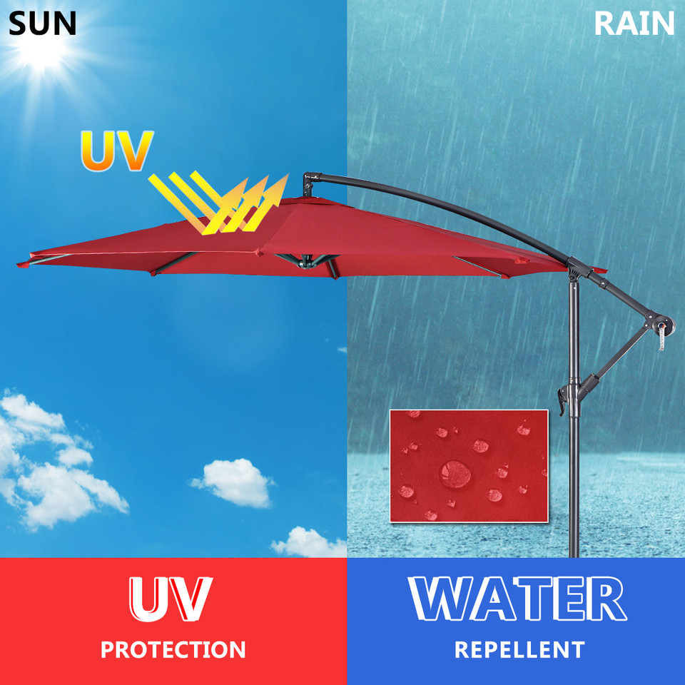 Goplus 10' Hanging Patio Umbrella Sun Shade product image