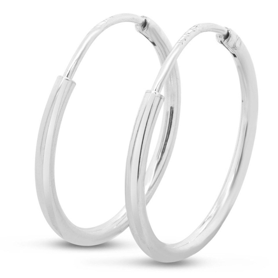 Endless Hoop Earrings in Sterling Silver (2 Sizes) product image