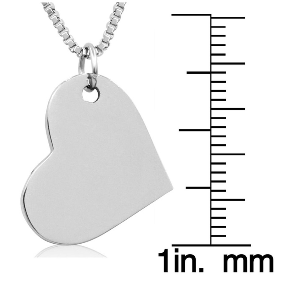 Personalized Stainless Steel Floating Heart Necklace product image