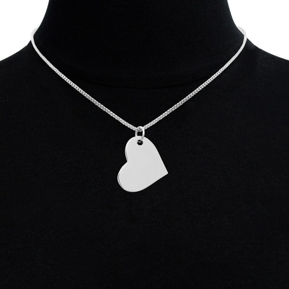 Personalized Stainless Steel Floating Heart Necklace product image