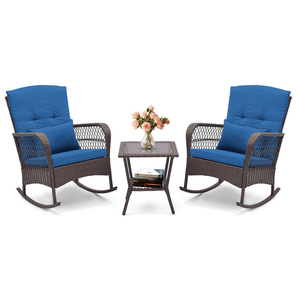 3- Piece Patio Rocker Set with Coffee Table product image