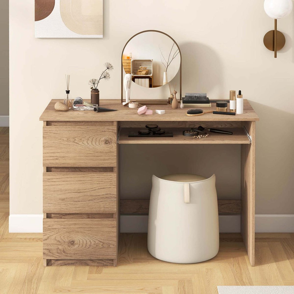 Computer Desk with Power Outlet and Keyboard Tray product image