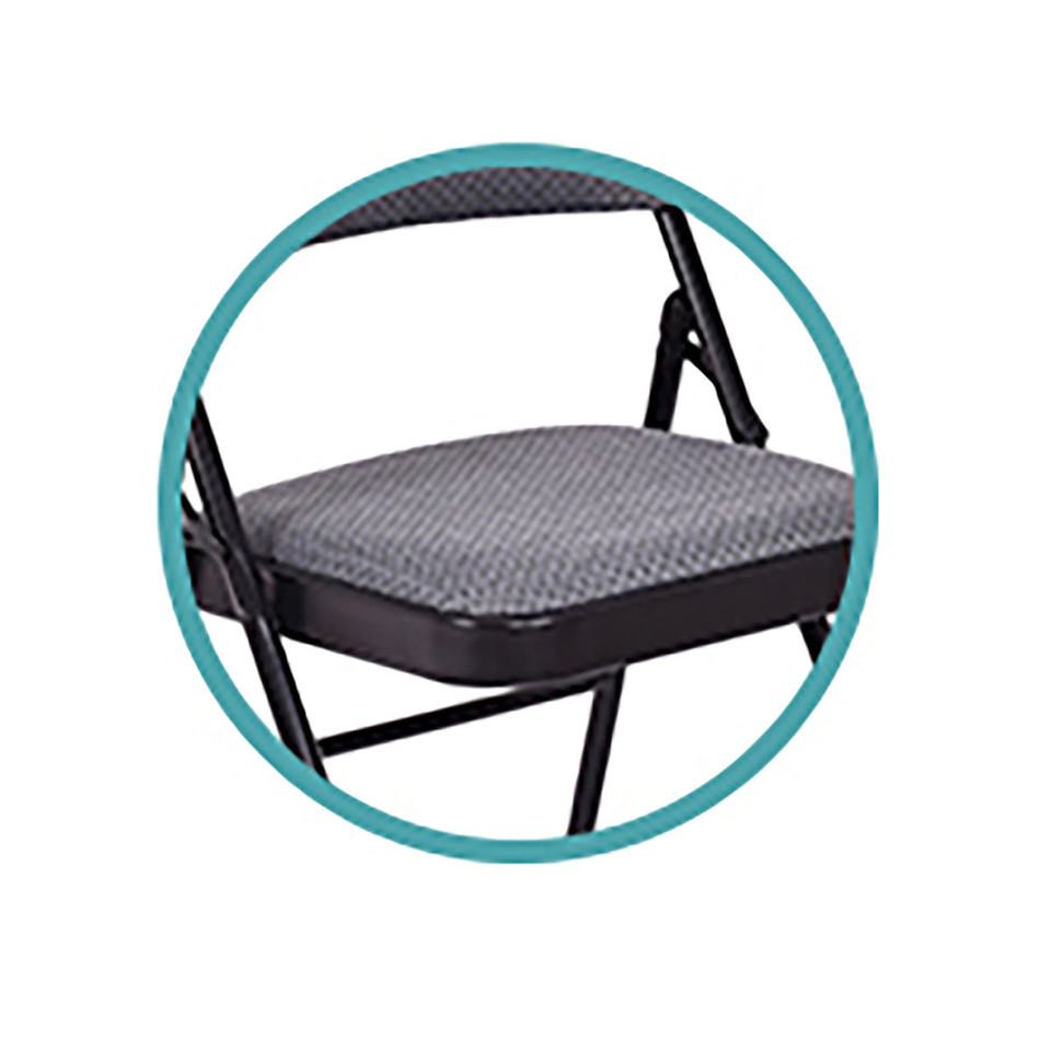 Folding Metal Chairs with Padded Seats (Set of 4) product image