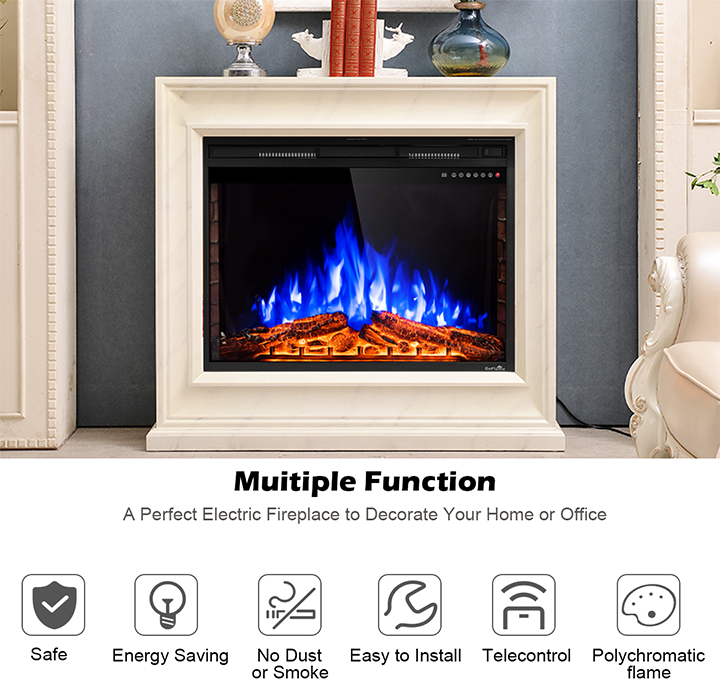 GoFlame 36'' 750W-1500W Electric Fireplace product image