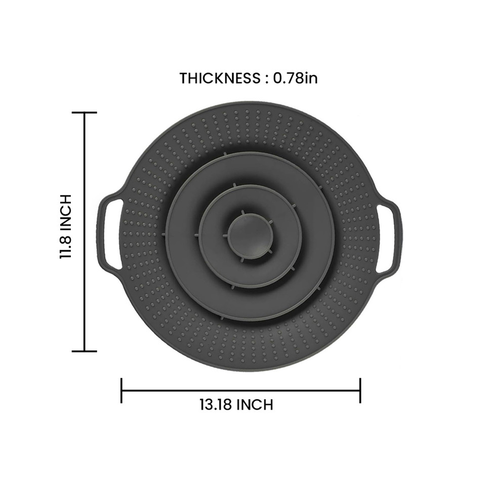 Boil Over Spill Stopping Lid for Pots and Pans (2-Pack) product image