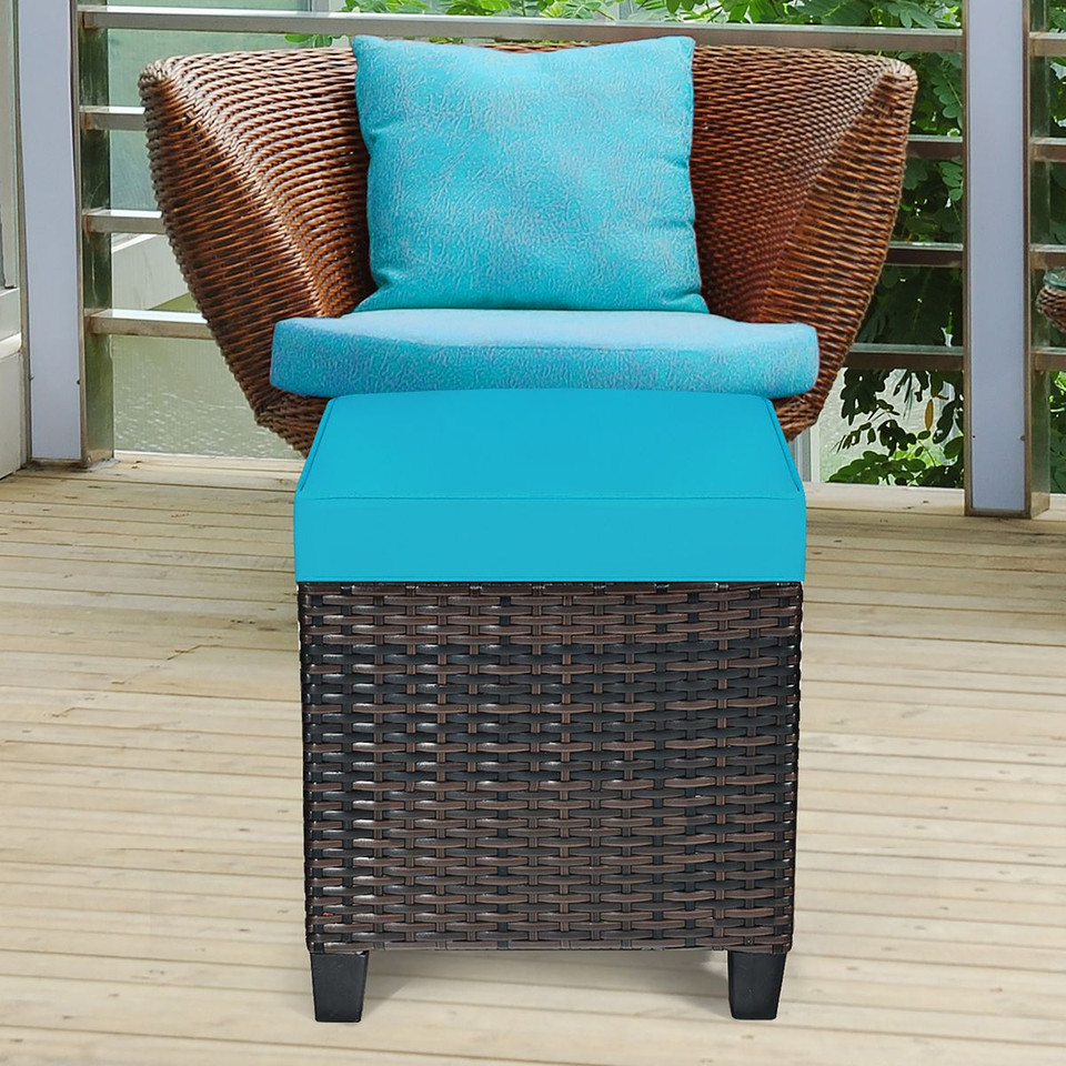 Rattan Cushioned Ottoman (2-Pack) product image