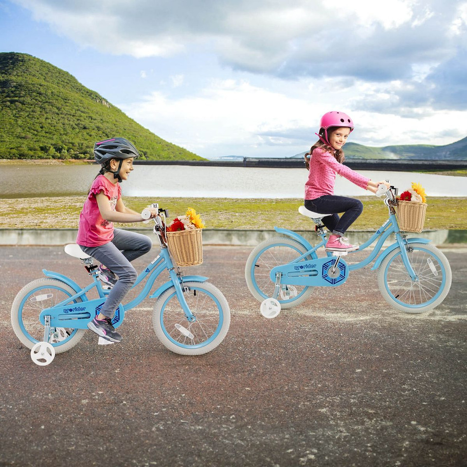 Adjustable Child's Bike with Training Wheels and Basket  product image