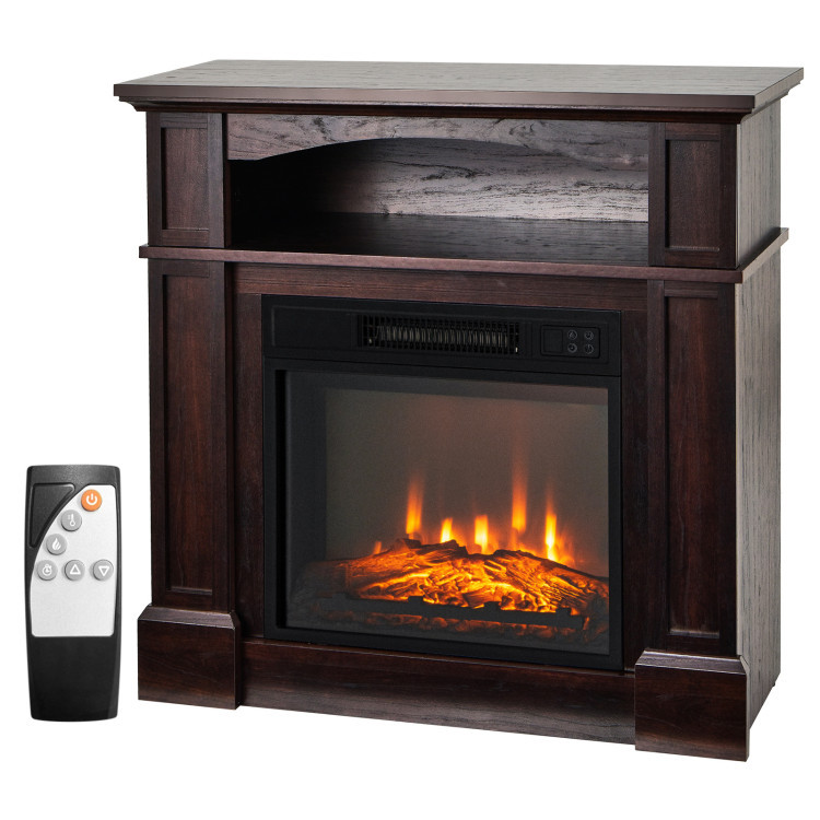 32-Inch 1400W Electric TV Stand Fireplace with Shelf & Remote product image