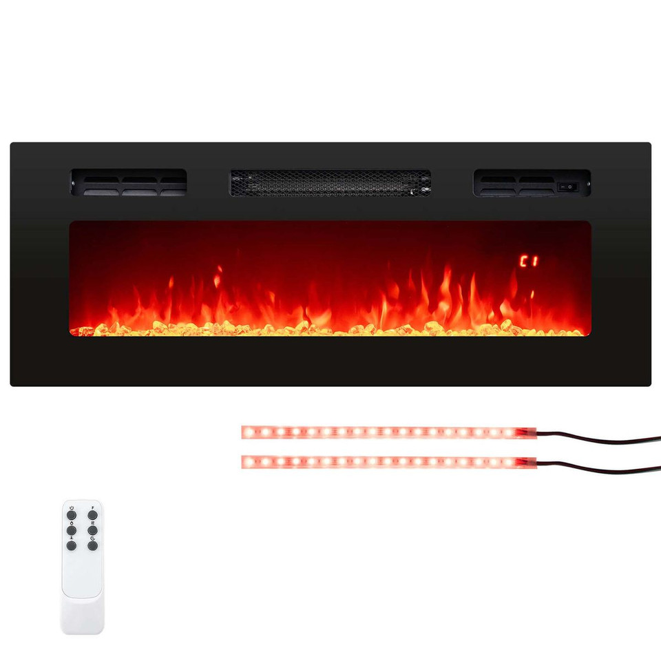 36-Inch 5,000 BTU Electric Fireplace with LED Light Strips product image