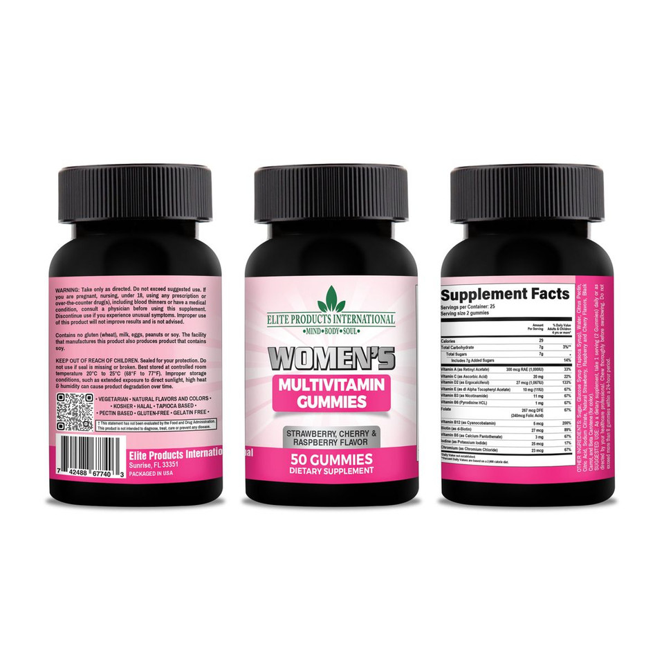 Women's Multivitamin Gummies, Strawberry, Cherry & Raspberry Flavor, 50 ct. product image