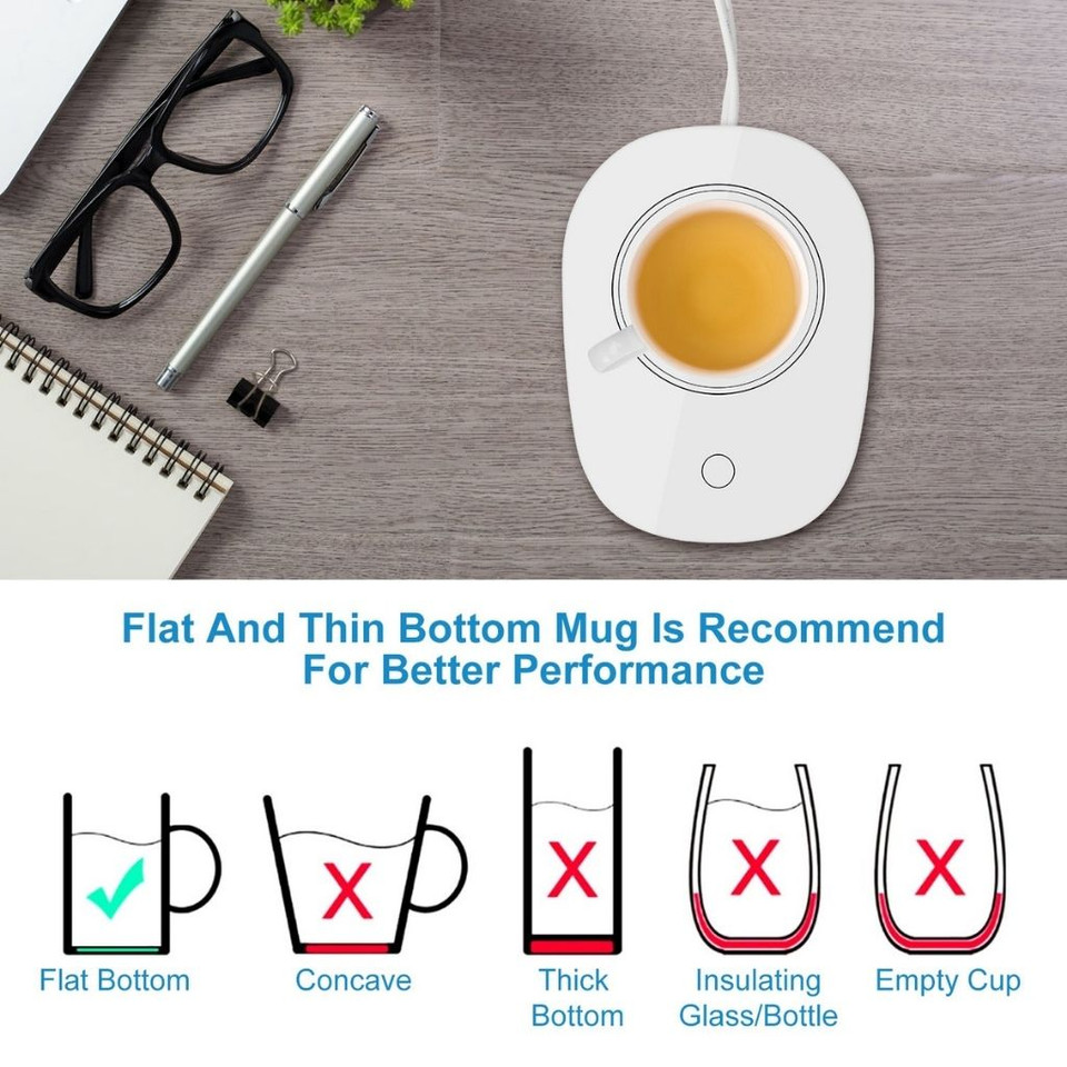 Coffee Mug Warmer with Auto Shut-off Function (1 or 2-Pack) product image