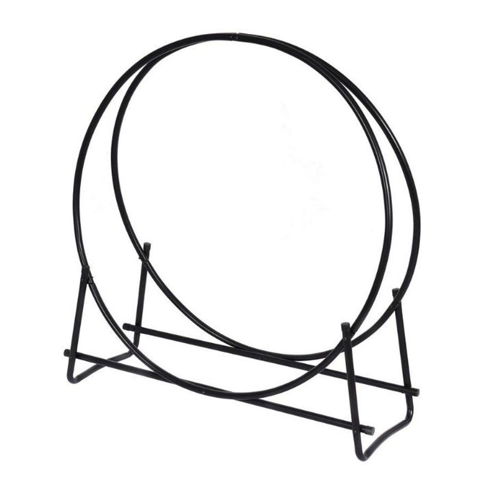 40-Inch Tubular Steel Log Hoop Firewood Storage Rack product image