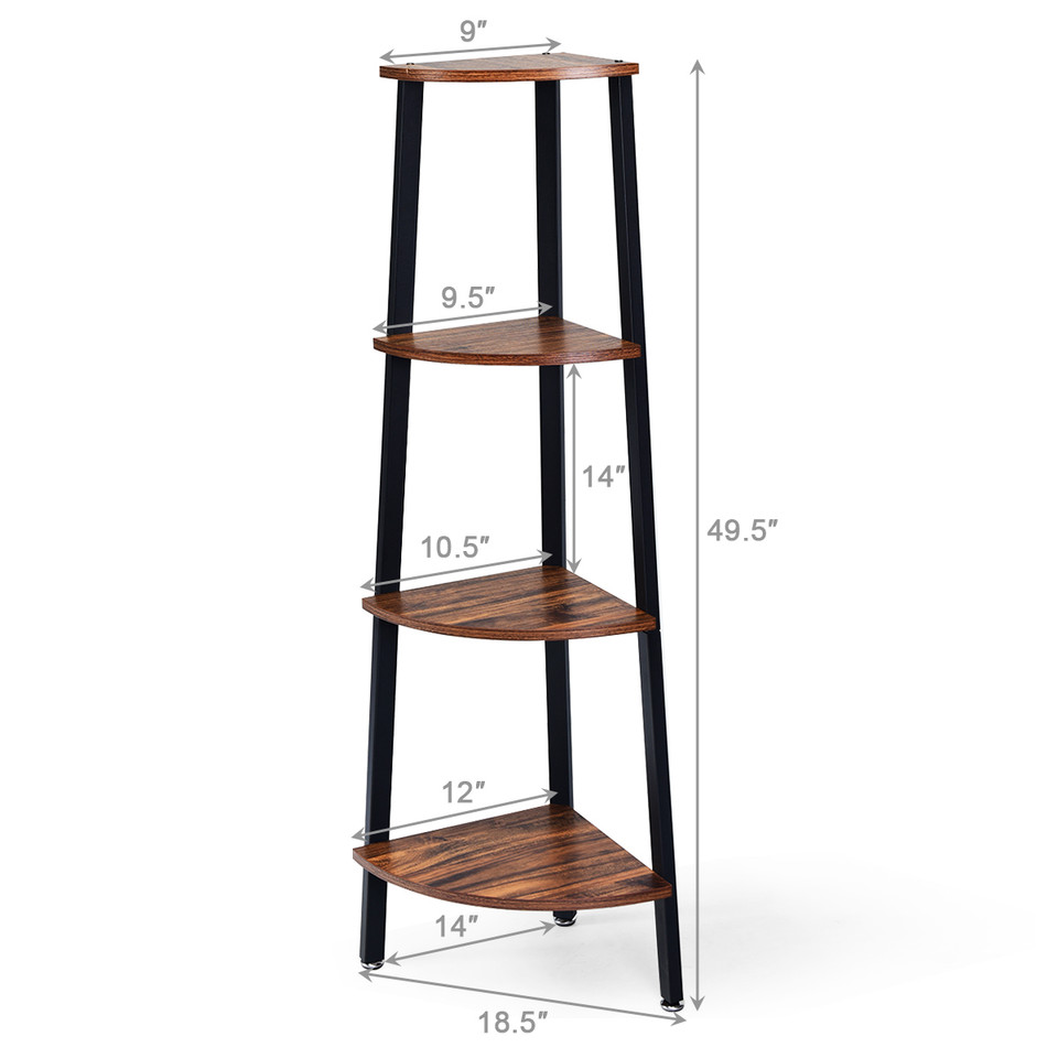4-Tier Corner Bookcase  product image