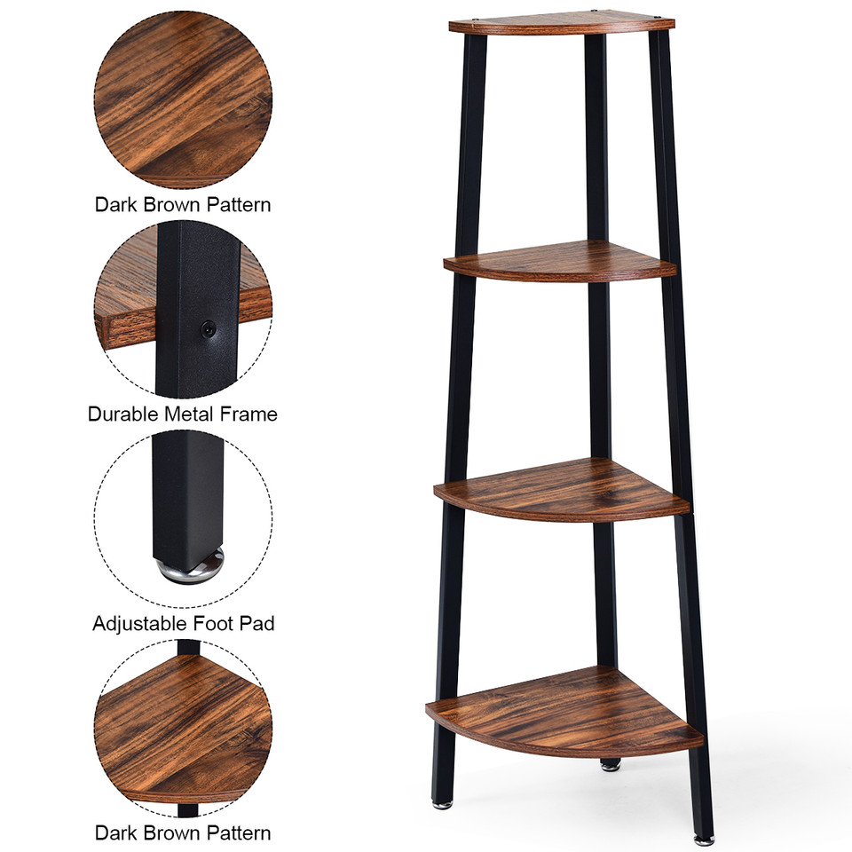 4-Tier Corner Bookcase  product image