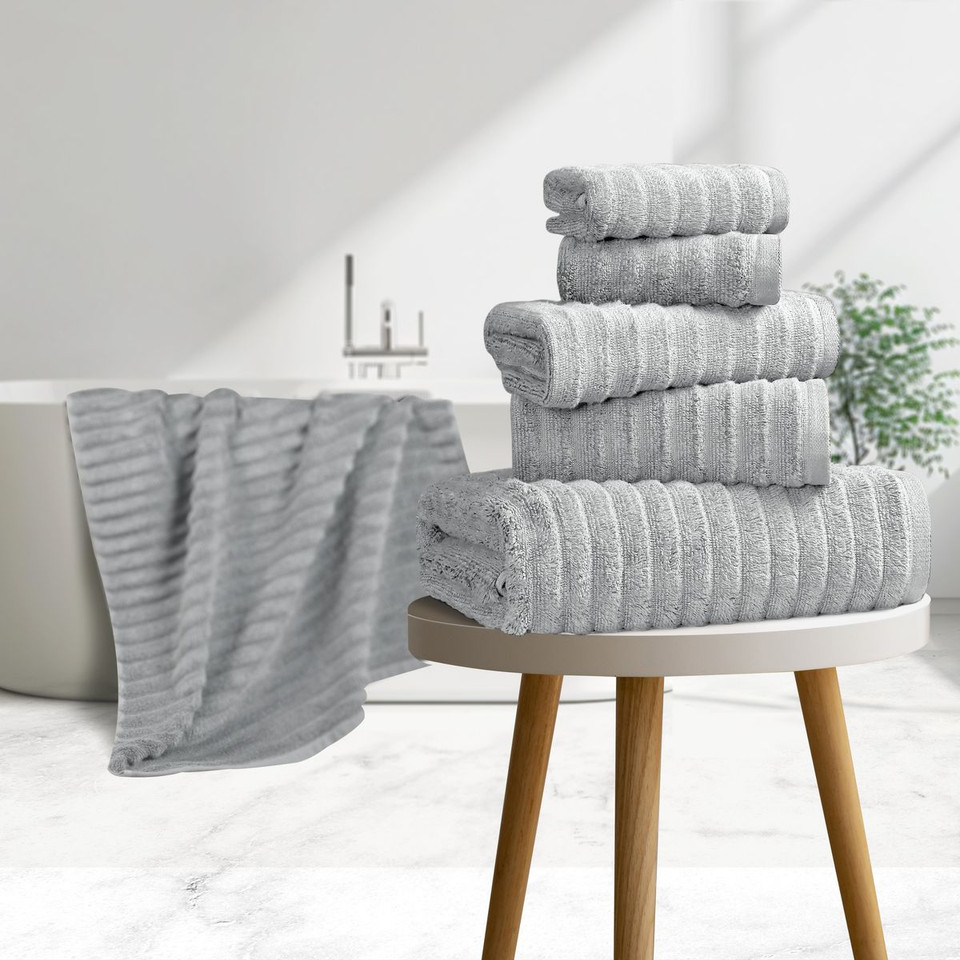 Bibb Home Ribbed Egyptian Cotton Towels (Set of 6) product image