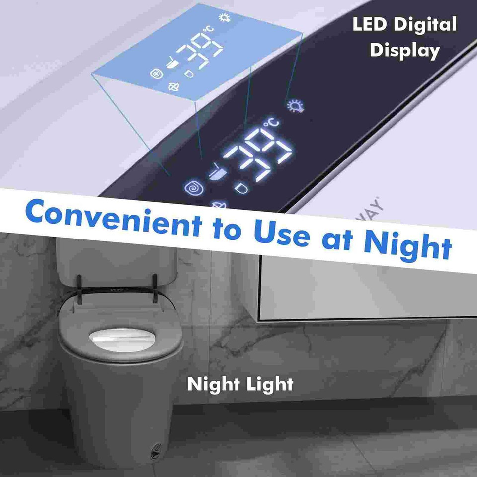 1.28GPF Smart Elongated Toilet Bidet with Heated Seat & Auto Open/Close product image