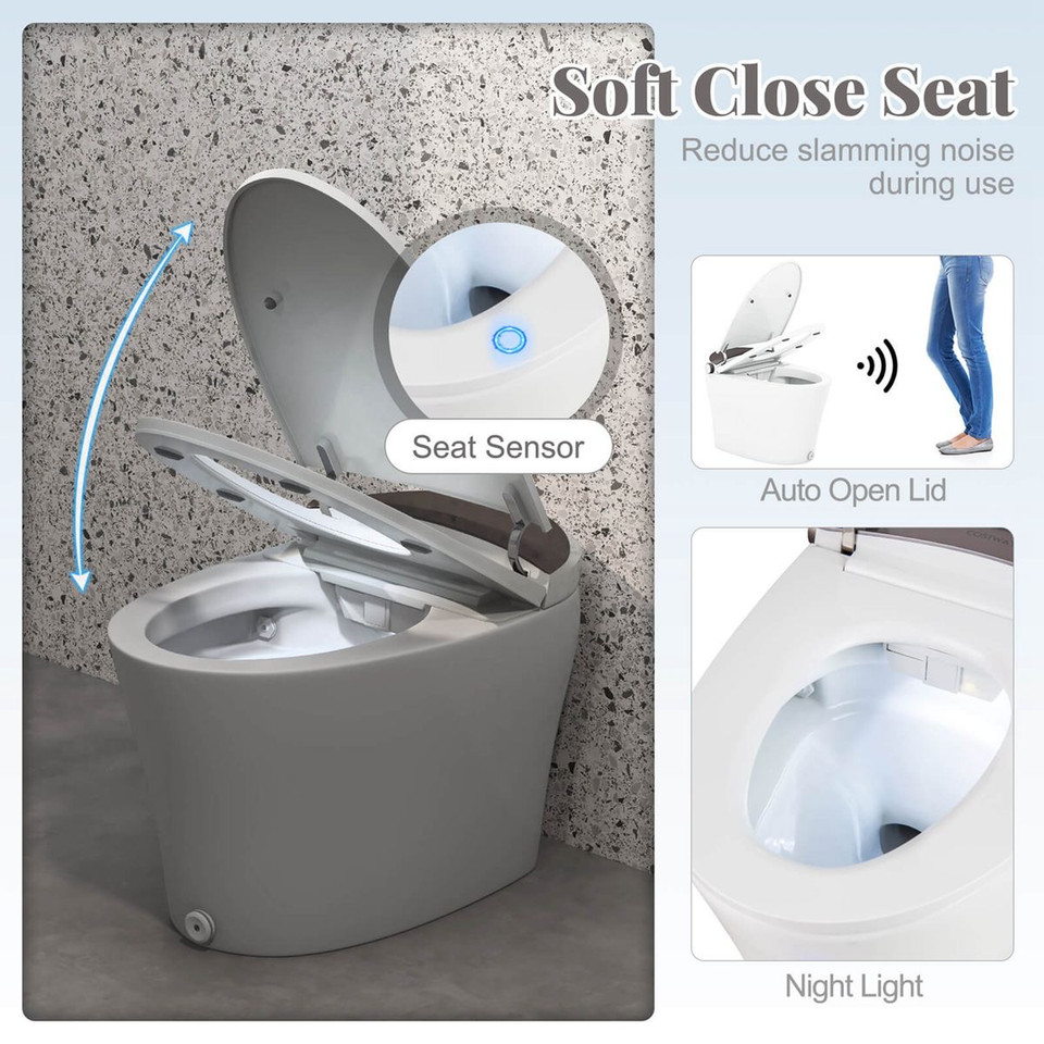 1.28GPF Smart Elongated Toilet Bidet with Heated Seat & Auto Open/Close product image