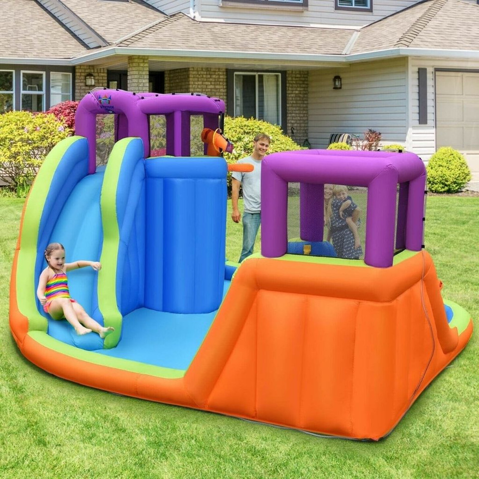 Inflatable 6-in-1 Dual Slide Water Park Bounce House product image