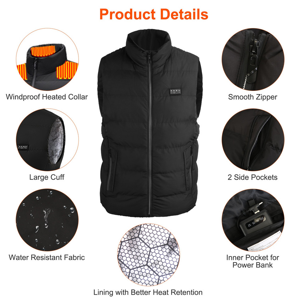 Heated Thermal Vest with Optional Power Bank product image