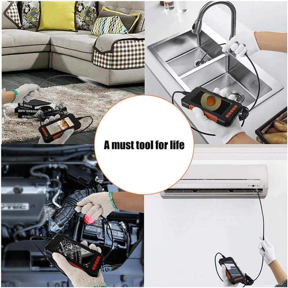 5M Endoscope Camera with Light, HD 1080P Borescope Inspection Camera with Light, 4.3 Inch Screen, Scope Camera, Snake Camera with 8 LED Lights product image