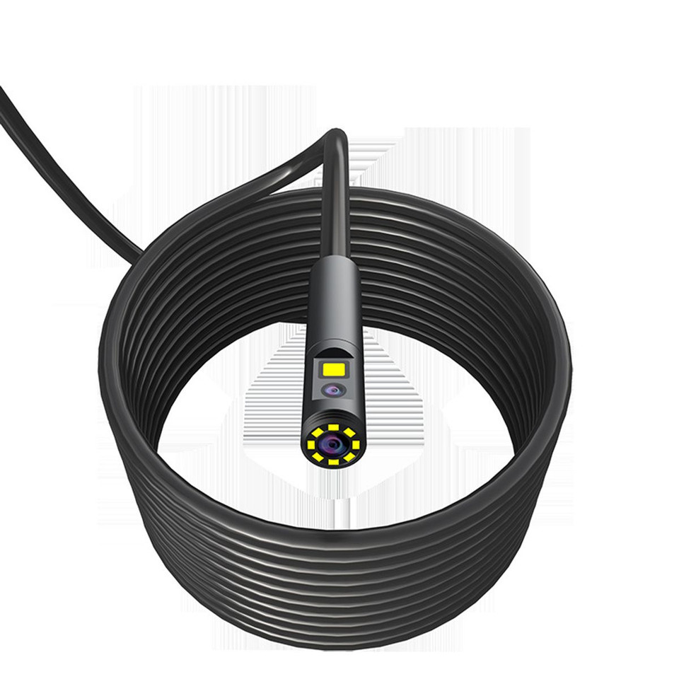Dual Lens Industrial Endoscope Camera with Light, 4.5 Inch IPS Screen, 1080P HD Borescope Inspection Camera, IP67 Waterproof Snake Camera with Semi-Rigid Cable product image