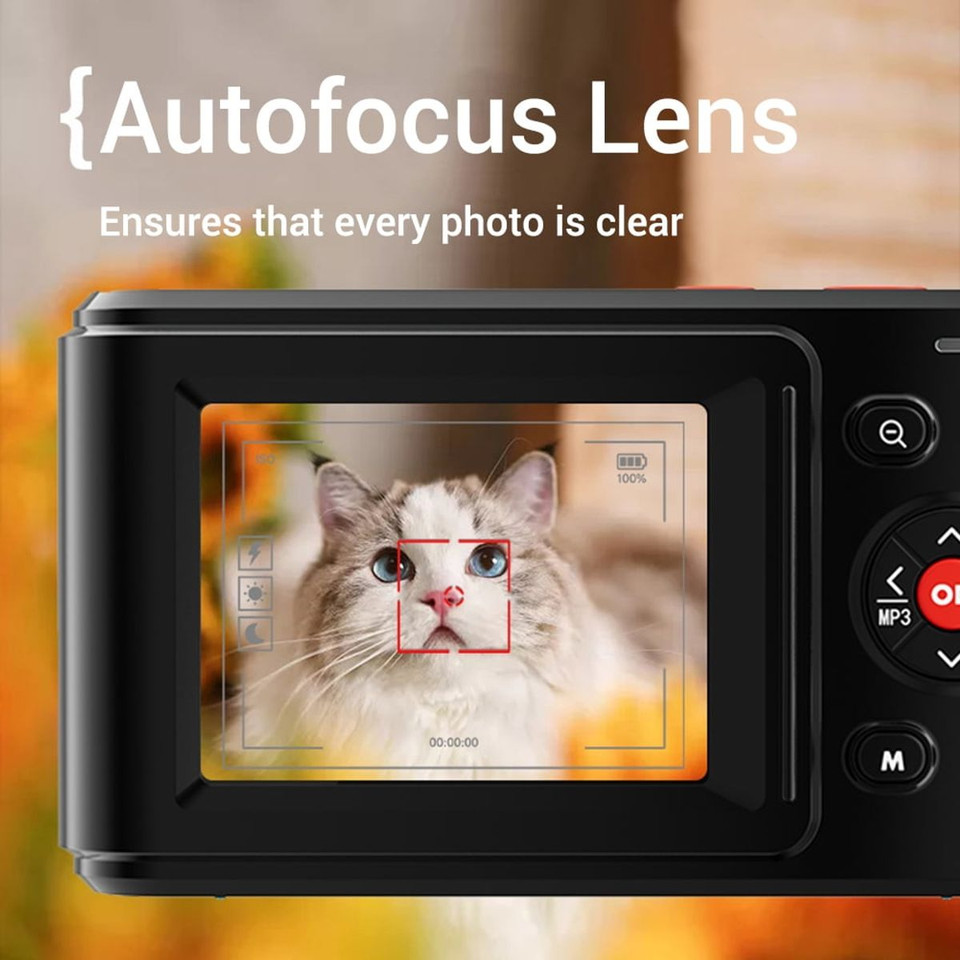 72MP Digital Camera 2.5K Video HD Camera 2.4 Inch Screen, 16x Zoom,Auto Focus,Handheld Camera for Kids Beginner Travel Home Photography Color Silver product image