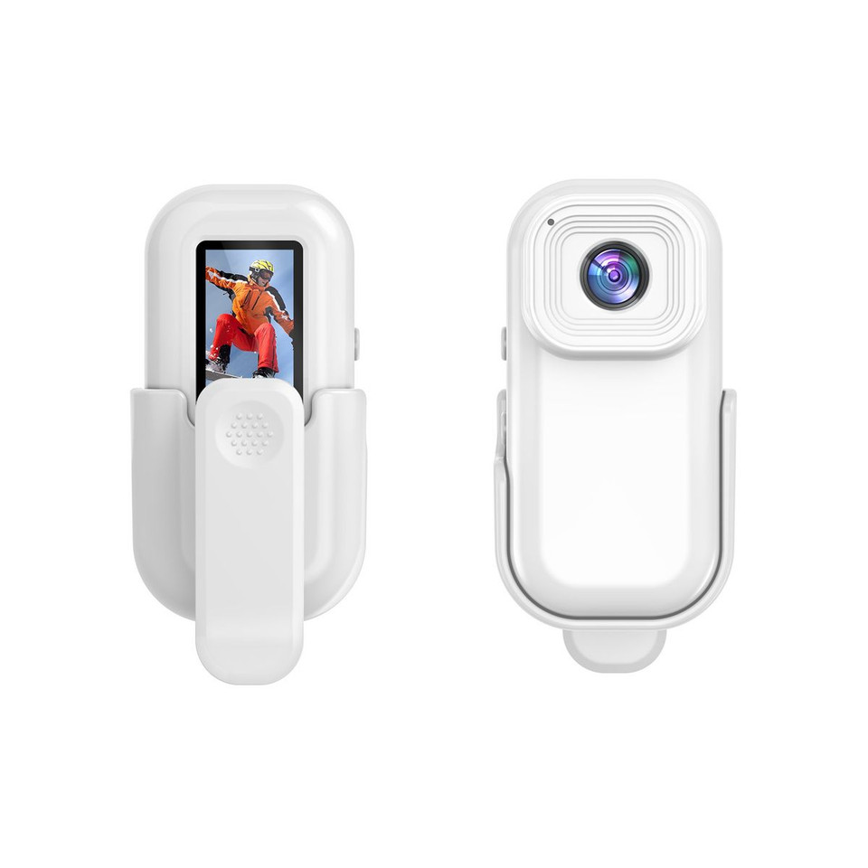 Mini 1080P Action Camera Wearable Sports Body Camera Pocket Helmet Camera Vlogging Multi-Function White product image