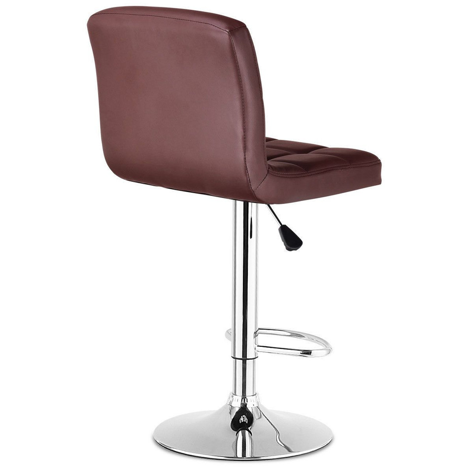 Armless PU Leather Bar Stools with Adjustable Height & Swivel Seat (2-Pack) product image