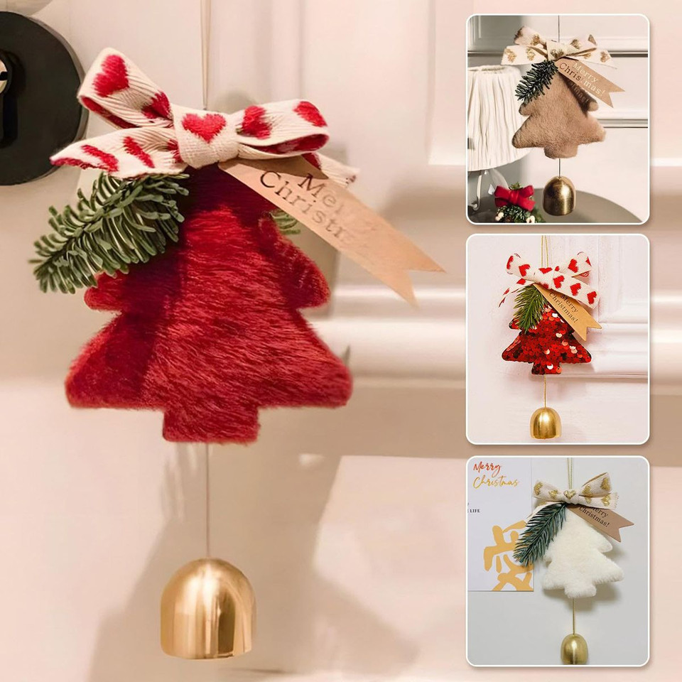 Christmas Tree Ornament with Star Bell, 4 ct. product image