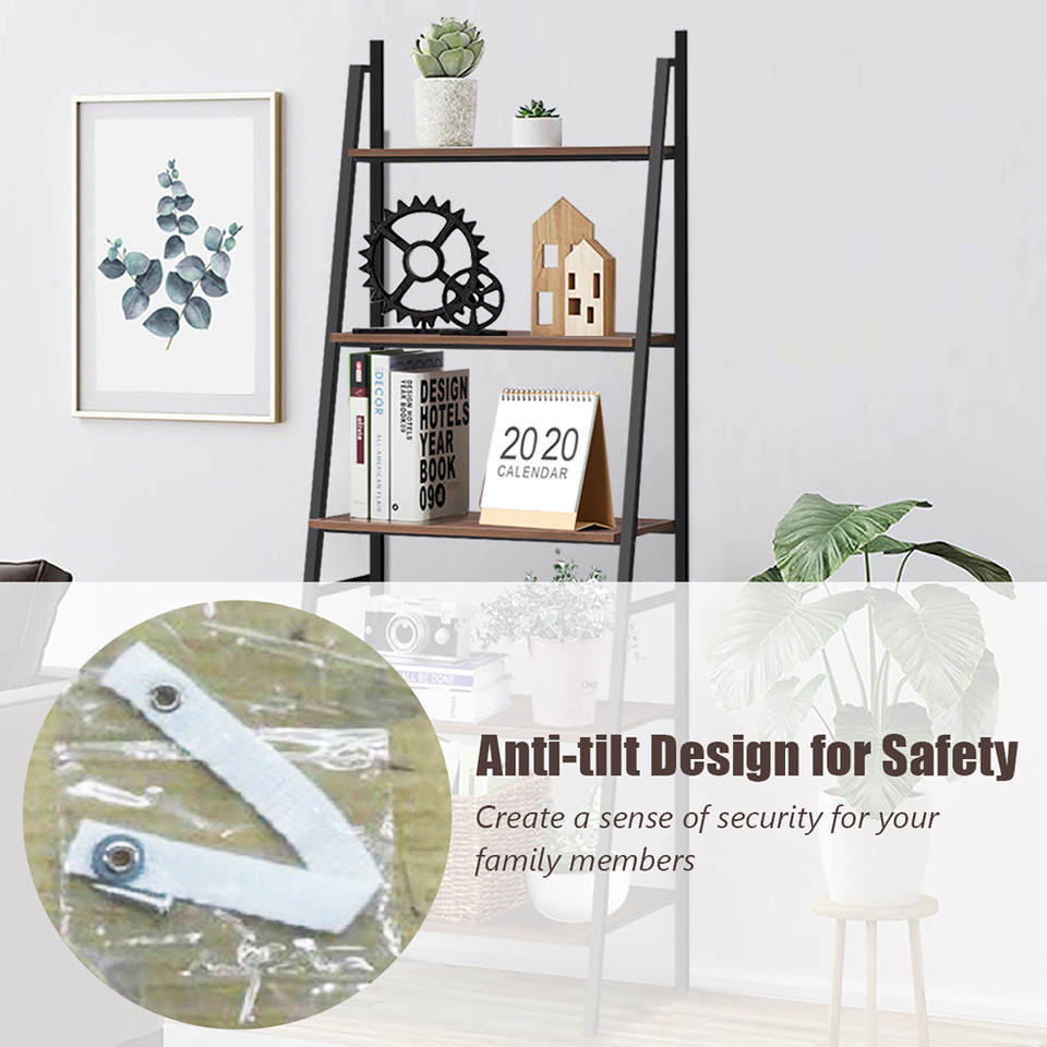 5-Tier Industrial Ladder Bookshelf  product image
