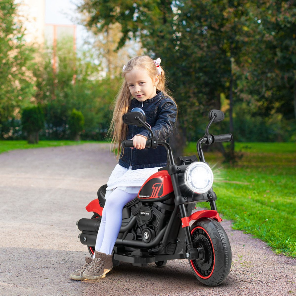 6V Kids' Electric Motorcycle with Training Wheels product image